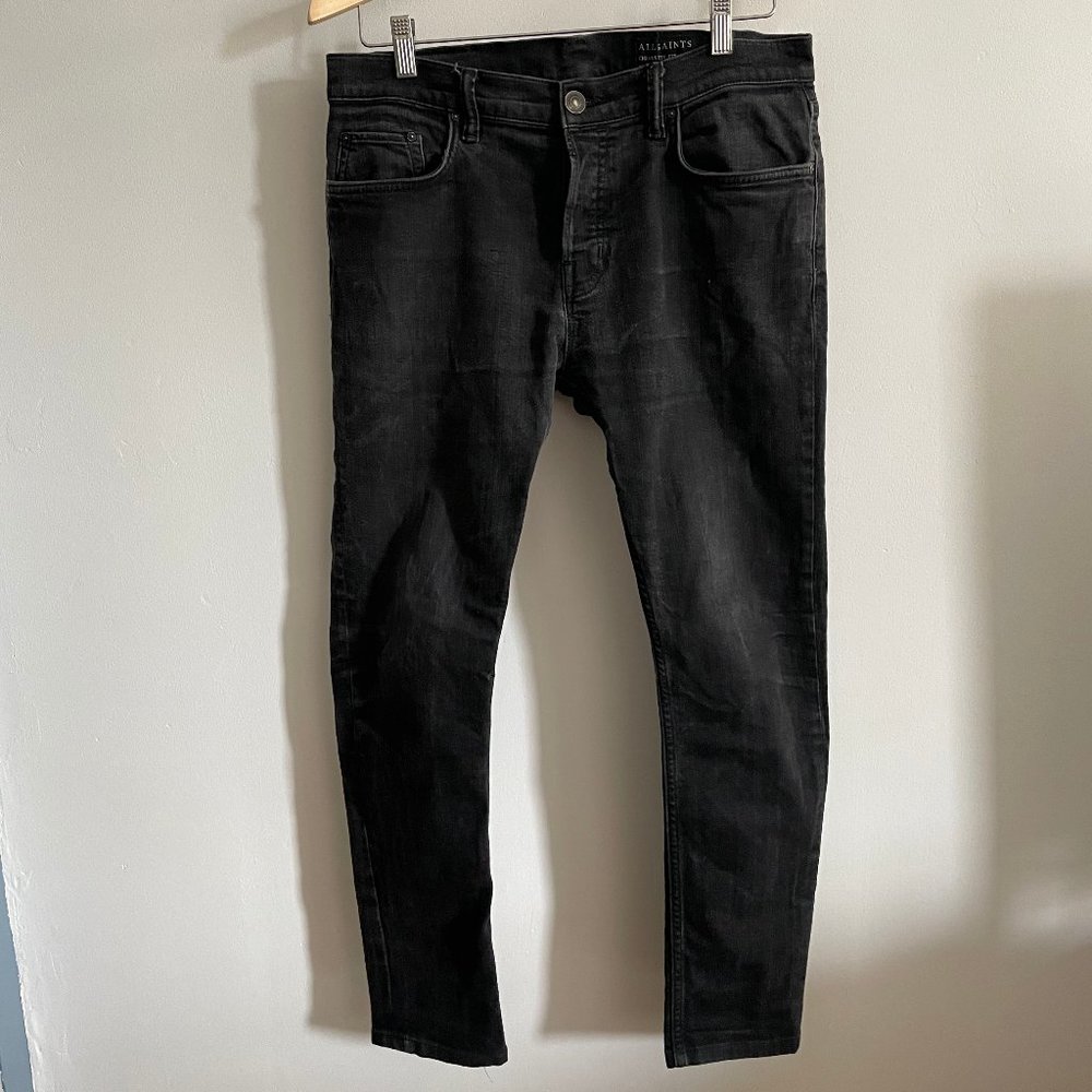 AllSaints men's black Cigarette jeans size 32